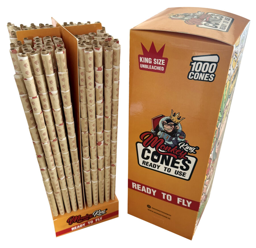 MMCONE1000 / MONKEY CONES KS UNBLEACHED 1000